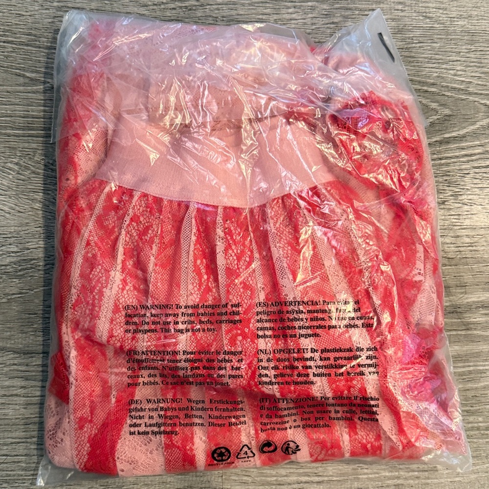 PINKO Nervoso lace skirt tulle boho pink red small - Picture 9 of 12